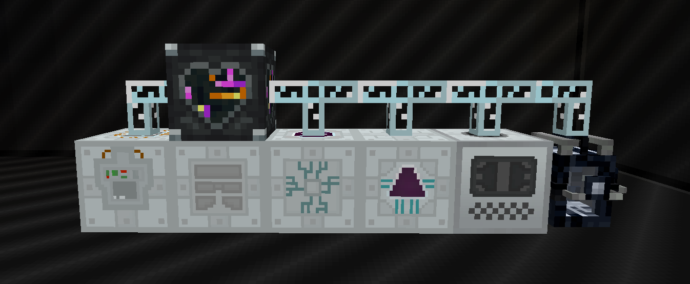 Слева направо: сканер, хранилище, репликатор, ген-р материи, утилизатор и ген-р булыжника